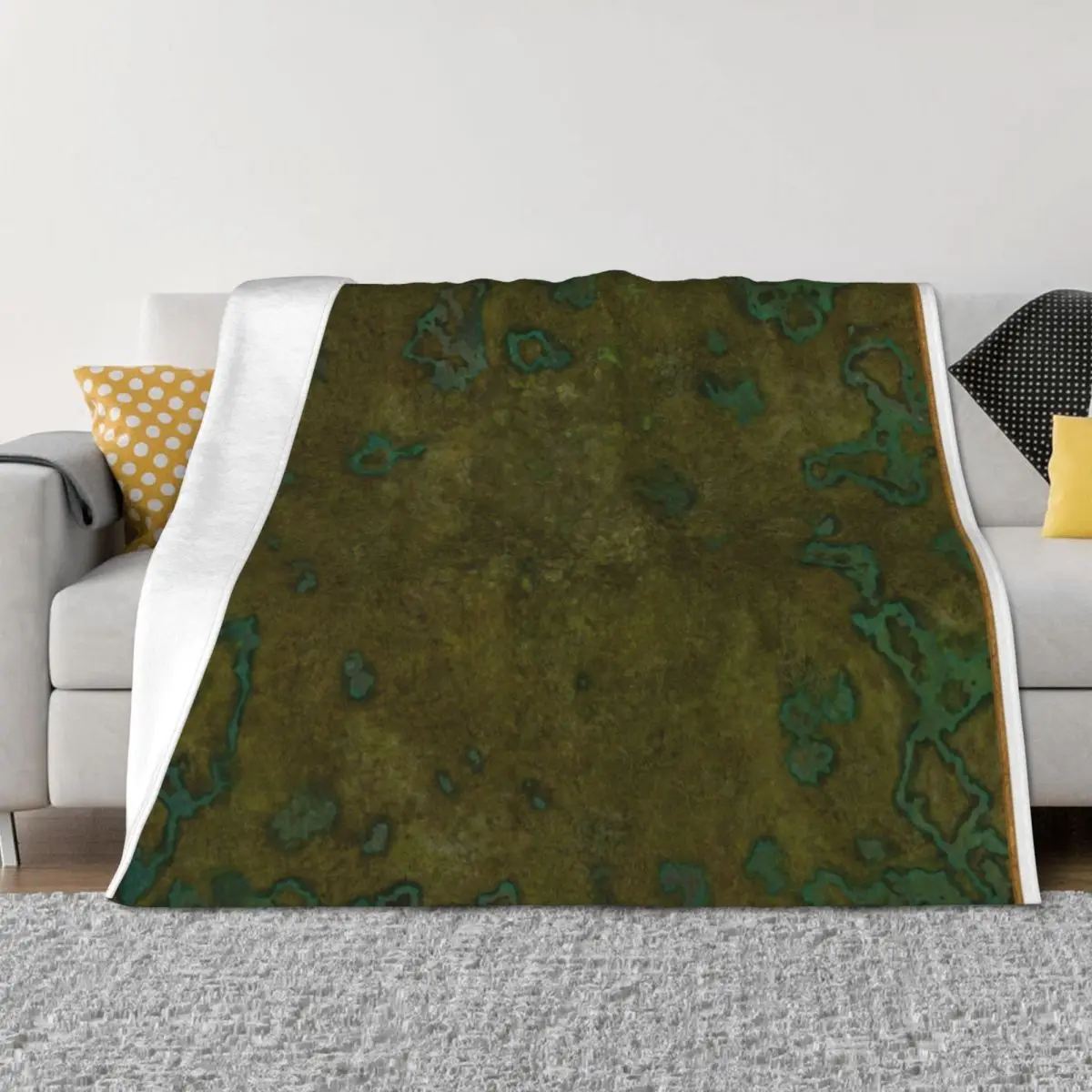 Highland Swamp 001 Battle Map for Tabletop Gaming Miniatures RPG Throw Blanket Bed warm for winter decorative halloween Blankets