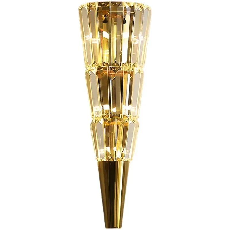 LED Crystal Wall Light Modern Living Room Background Wall Decoration Corridor Aisle Lighting Bedroom Bedside Wall Sconce Lamp