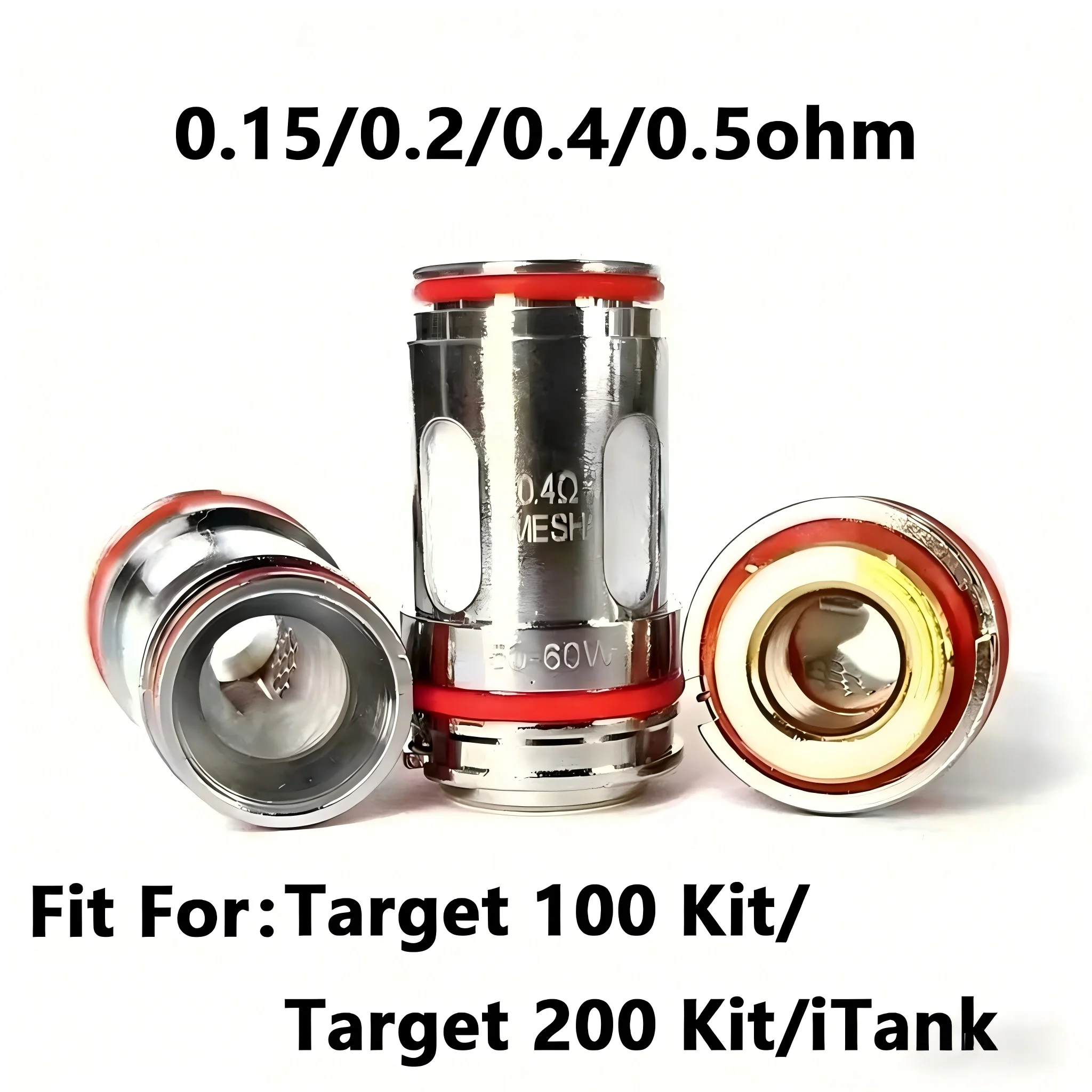 

5 шт./упак. Сменные испарители GTi Coil 0.15/0.2/0.4/0.5 Ом для ITank Sub Ohm Tank TARGET 200 100/80 GEN 80S и 200 Kit