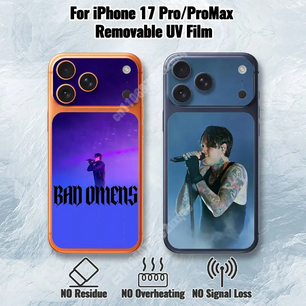 Bad O-Omens N-Noah Sebastian-S Removable UV Film for iPhone 17 Pro 17 ProMax Protective Sticker