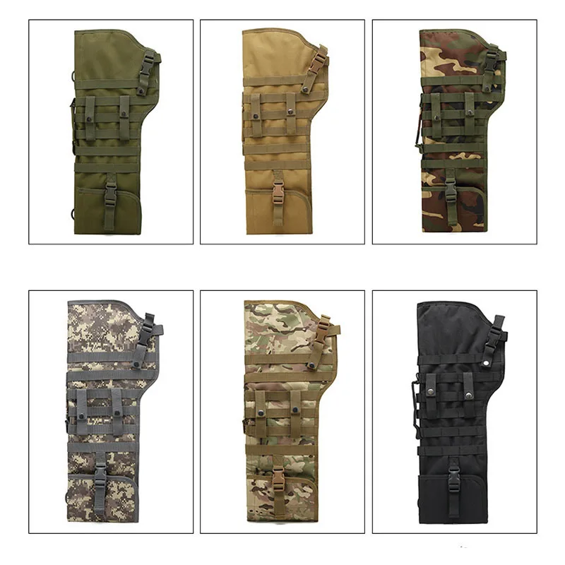 Tactical Dual Rifle Shotgun Bag Scabbard Holster Gun Carry Backpack Airsoft Gun Holster Hunting Molle Pouch Bag