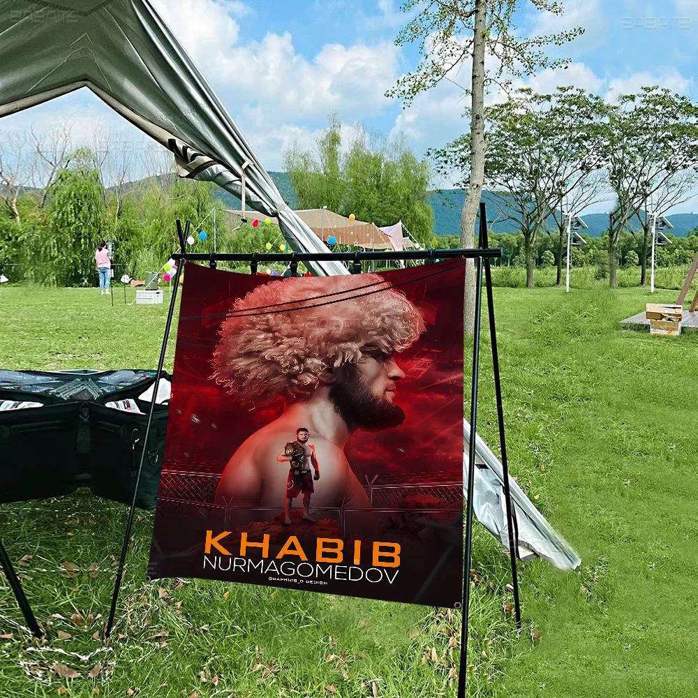 U-UFC K-Khabib Cool N-Nurmagomedov Anime Chart Flag for Living Room Home Dorm Decor Art Home Decor Banner