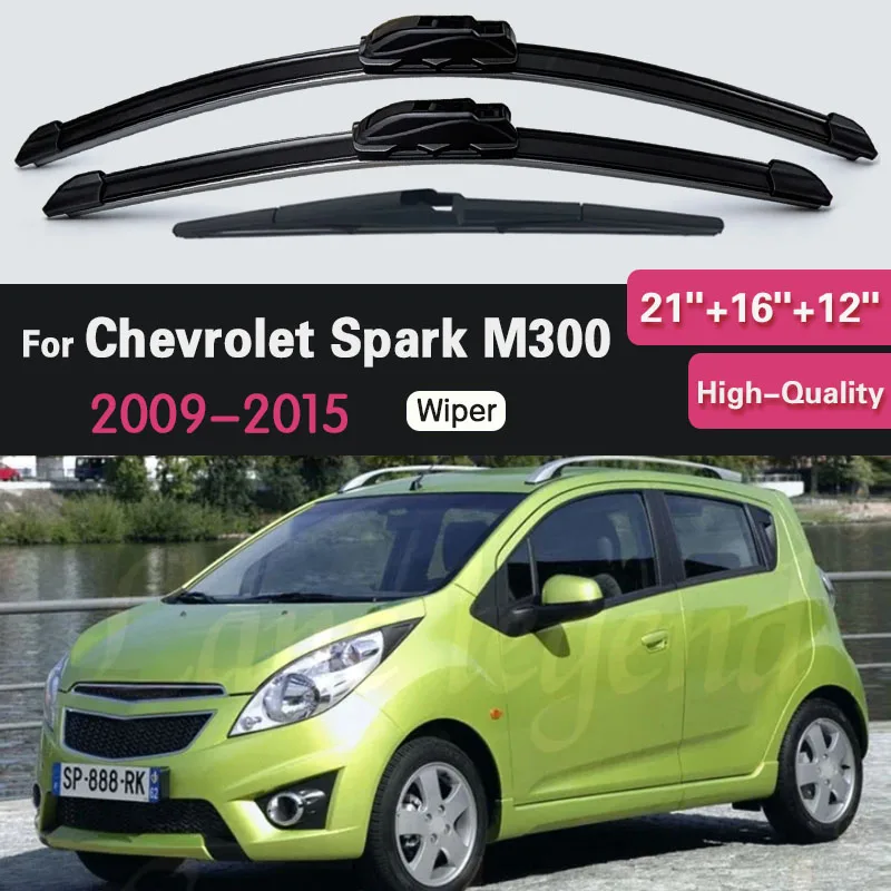 

Wiper Front & Rear For Chevrolet Spark M300 2009 - 2015 21"+16"+12" Wiper Blades Set Kit Windshield Windscreen Window