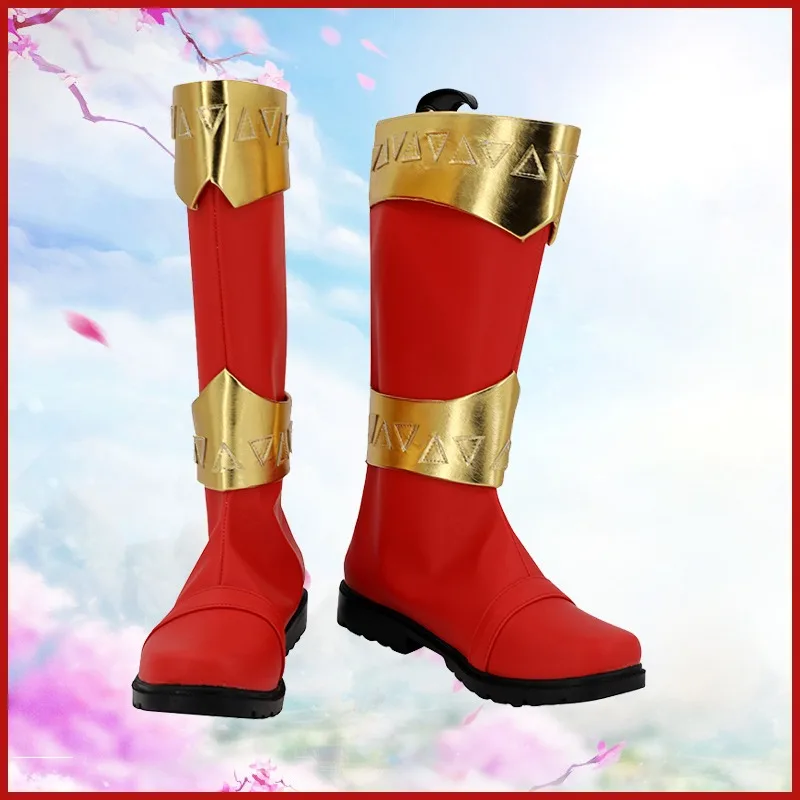 Super Sentai Kishiryu Sentai Ryusoulger RyusoulRed, zapatos de disfraz para fiesta de carnaval, botas de Halloween hechas a mano