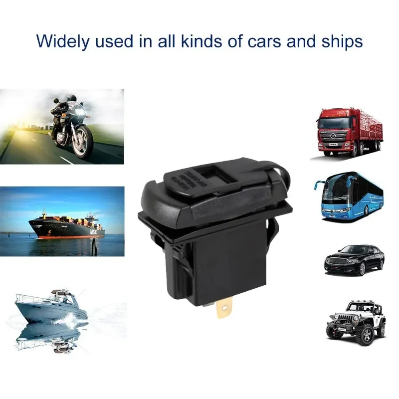 Dual-Port-Schnellladegerät für Wohnmobile und Marine, wasserdichtes 12-V/24-V-Autoladegerät mit LED-Anzeige, universelle Passform für Boote und Wohnmobile