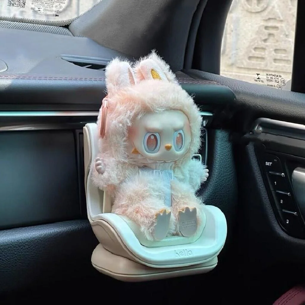 Für 17 cm Labubu Mini Stuhl Bjd Puppe Zimmer Dekoration 2. Generation Sitzen Party Serie Puppe Sofa Auto Mini Sicherheit sitz