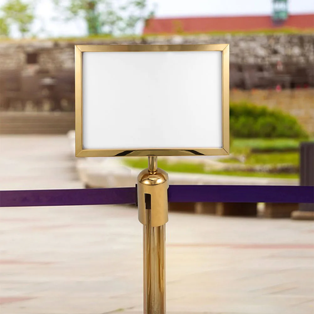 حامل الدعامة A3 الفولاذ المقاوم للصدأ للتحكم في الحشود عرض عرض حامل الدعامة آخر تسجيل دعم علامة السلامة المرورية #1