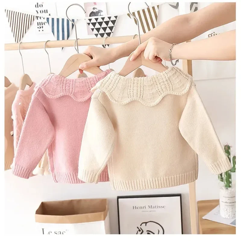 

Детский нижний свитер с длинными рукавами для детей, одежда, пальто, топ, вязаный кардиган для девочек, куртка, детская куртка