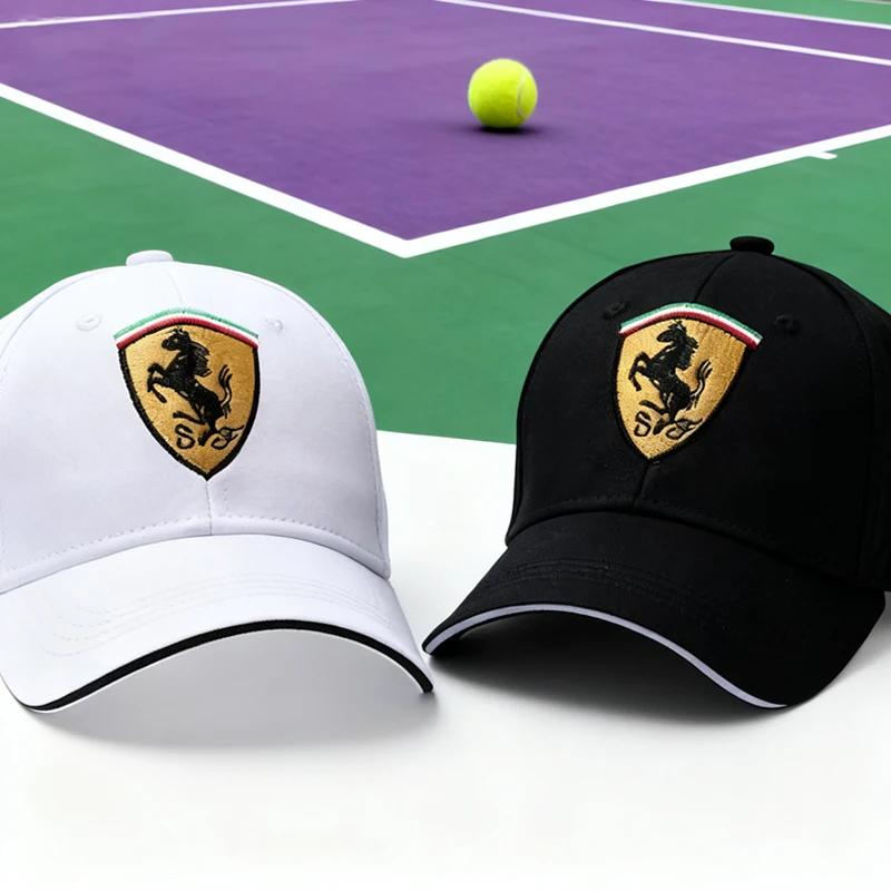 

Car Emblem Cotton Adjustable Baseball Hat Outdoor Casual Screening Cap Car Accessories For Ferrari 458 488 599 612 FF F12