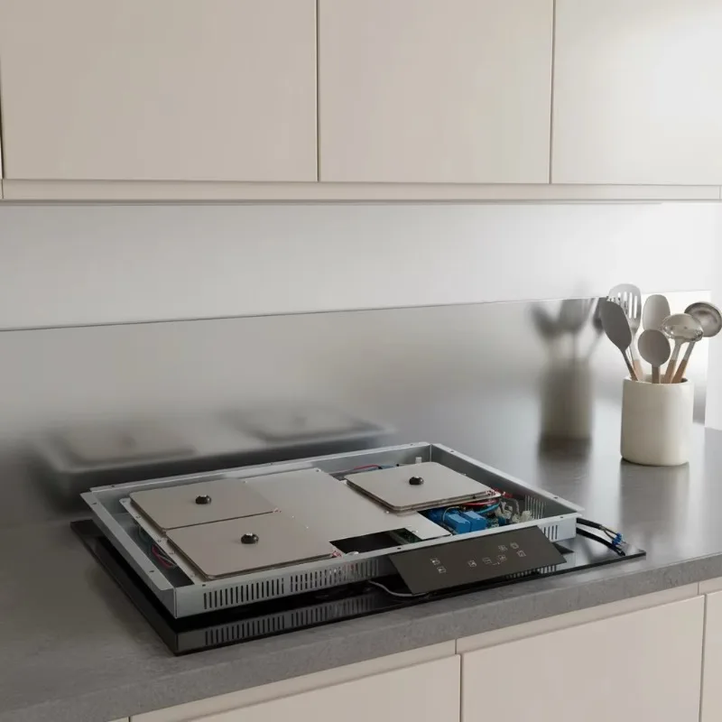Airo Built-In Invisible Aluminum Alloy Wall-Mounted Ceramic Induction Cooktop 4 Burners Electric Energy Efficient Class