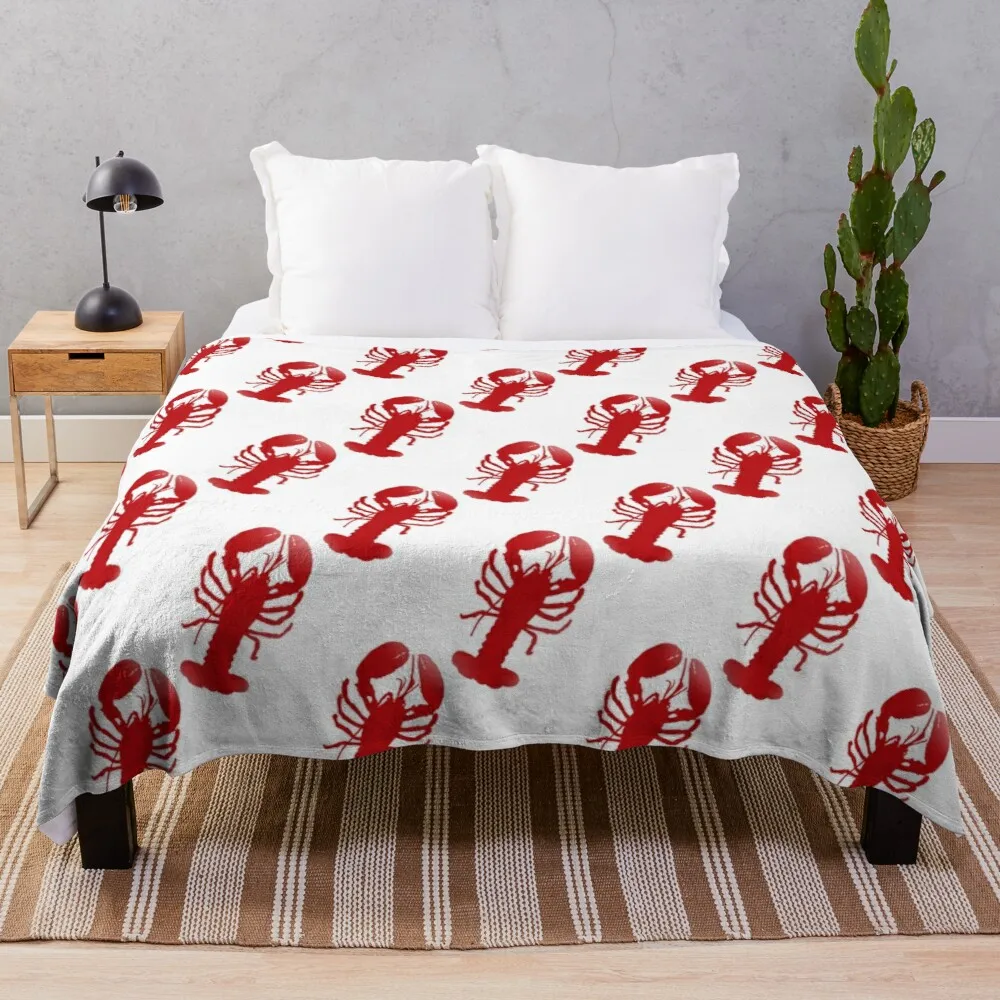 

Red Lobster Repeating Pattern Throw Blanket