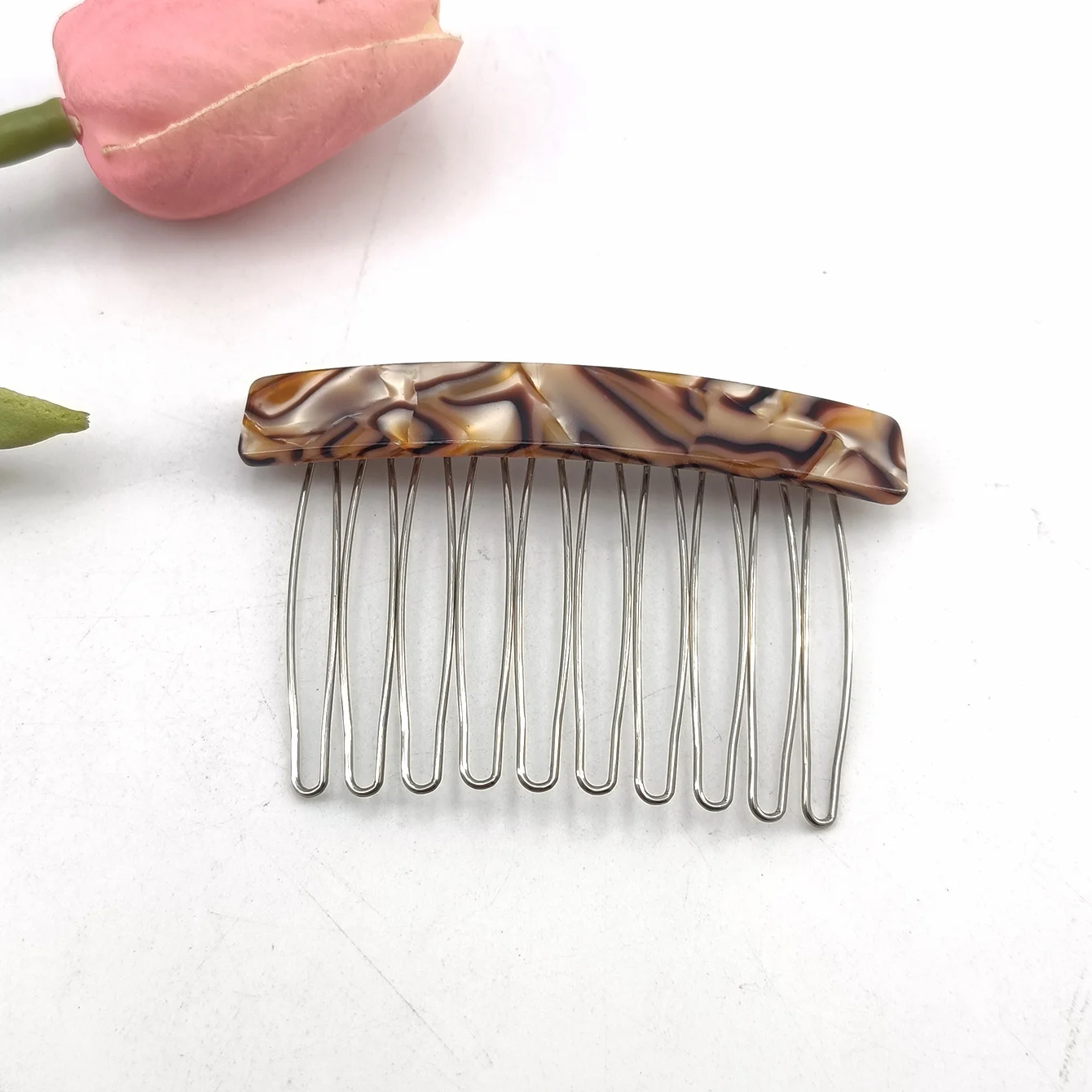1/2 Stück Mittelgroßer 10-Zahn-Haarkamm-Clip für Damen, Haarstyling-Haarnadeln, Kopfschmuck, Schmuck, Pony- und Haarsträhnen-Kamm-Clip, Geschenke – Detail 8