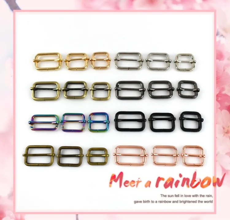 10Pcs 13-50mm Metal Tri Glide Slider Buckles Webbing Strap Adjuster for Backpack Luggage Belt Connect Clasp Hardware Accessories