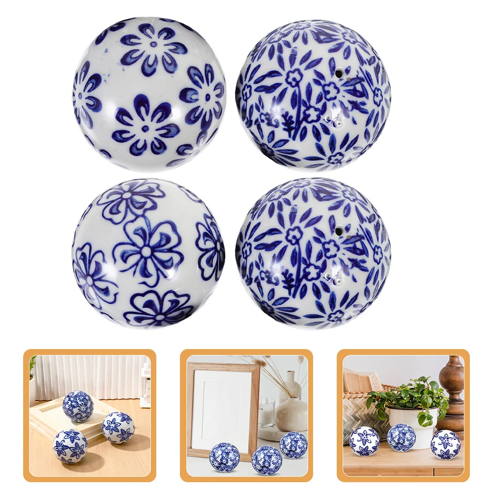 

4Pcs Floating Ceramic Ball Set Exquisite Fadeless Aquarium Decor for Fish Tank Layout Natural Vivid Underwater Landscape Design