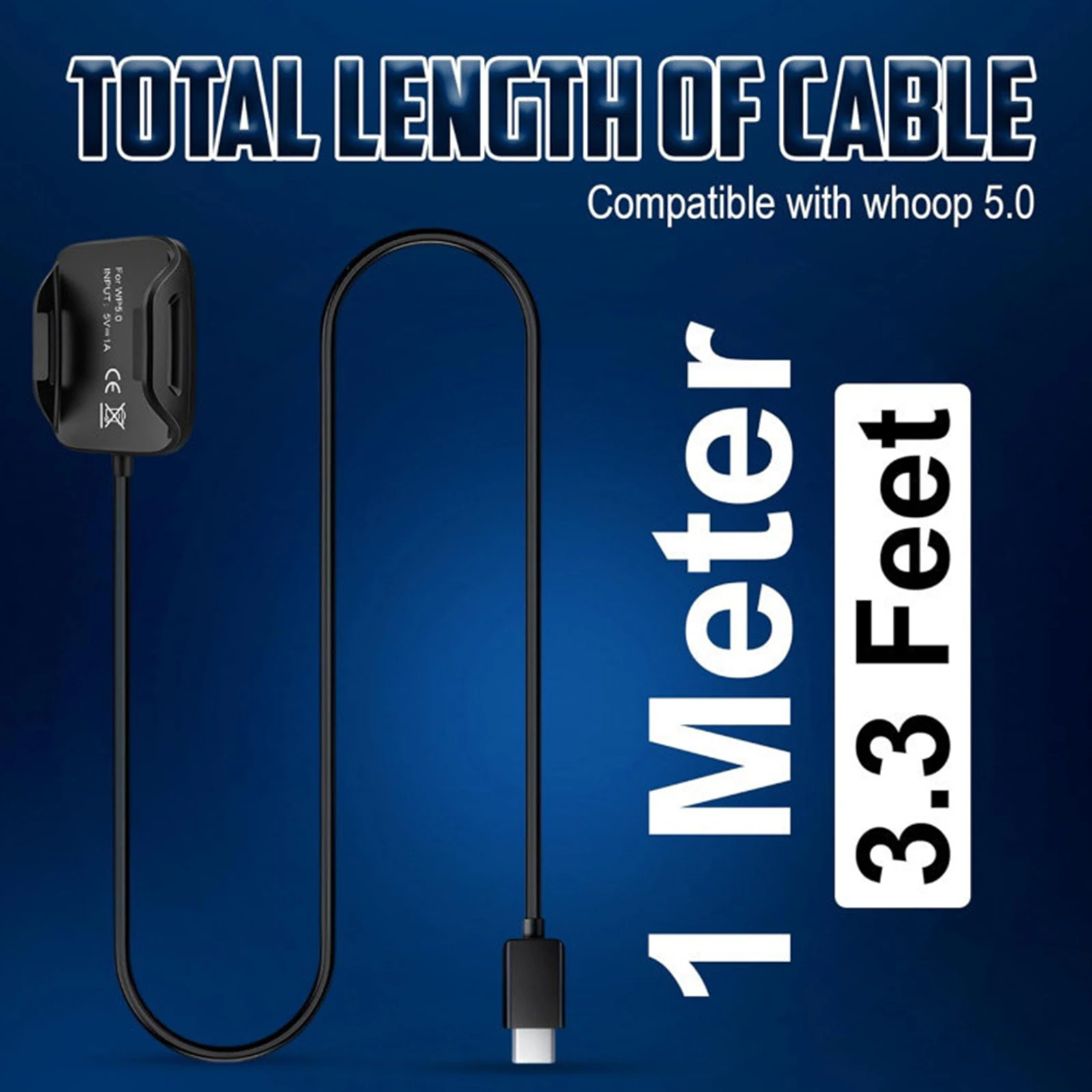 for Whoop 5.0 MG Portable Magnetic Charging Cable with 1m Charging Cable Basic Smartwatch Charger for Cord Accessories
