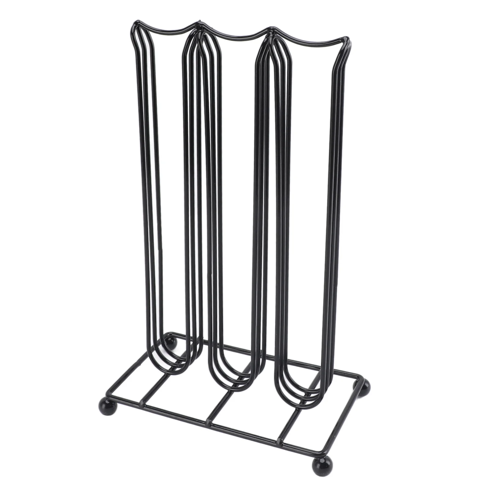 Rak Penyimpanan Kapsul Kopi Struktur Stabil Besi Menara Penyimpanan Pod Kopi Hemat Ruang Hitam Kapasitas 42 Vertikal untuk Rumah