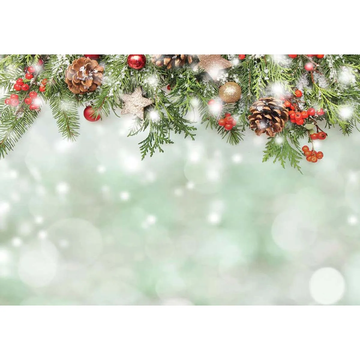 Allenjoy-الشتاء خوخي خلفية عيد الميلاد الخضراء