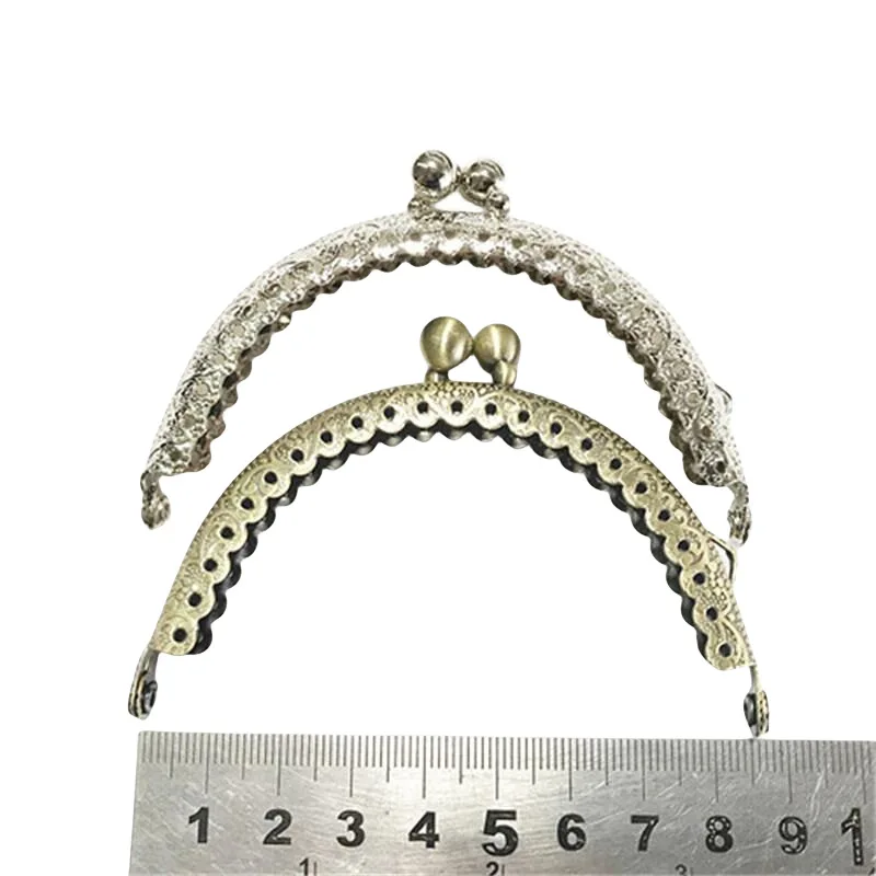 DIY Jewelry 8.5cm Antique Copper Silver Lace Size Bead Head Handbag Bag Accessories Material Bag Mouth Gold