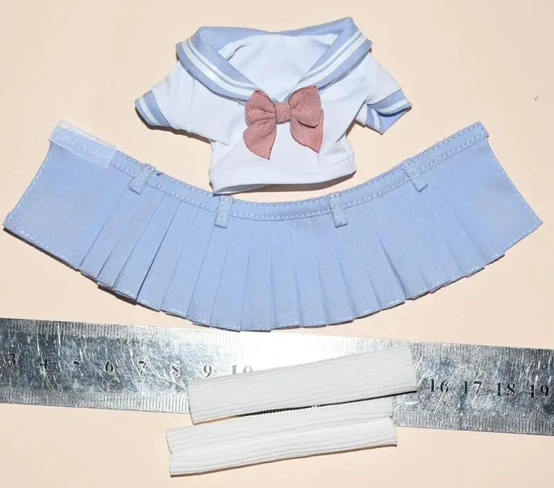 In Stock 1/6 Scale Female Soldier Pink Sailor Suit Set Elastic Top Ultra-short Pleated Skirts For 12 Inch Action Figure Body