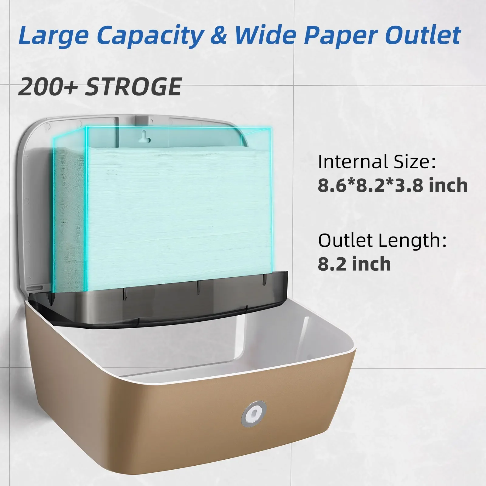 Multifold Paper Towel Dispenser Adhesive No Drilling Commercial Hand Paper Towel Dispenser Holder Wall Mount Tissue Dispenser