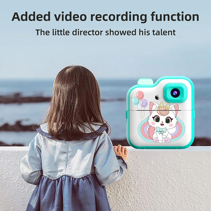 New Design Instant Printing Camera for Children 2.4 inch 1080p HD Music Playback Thermal Photo Video Q6 Kids Camera Printer