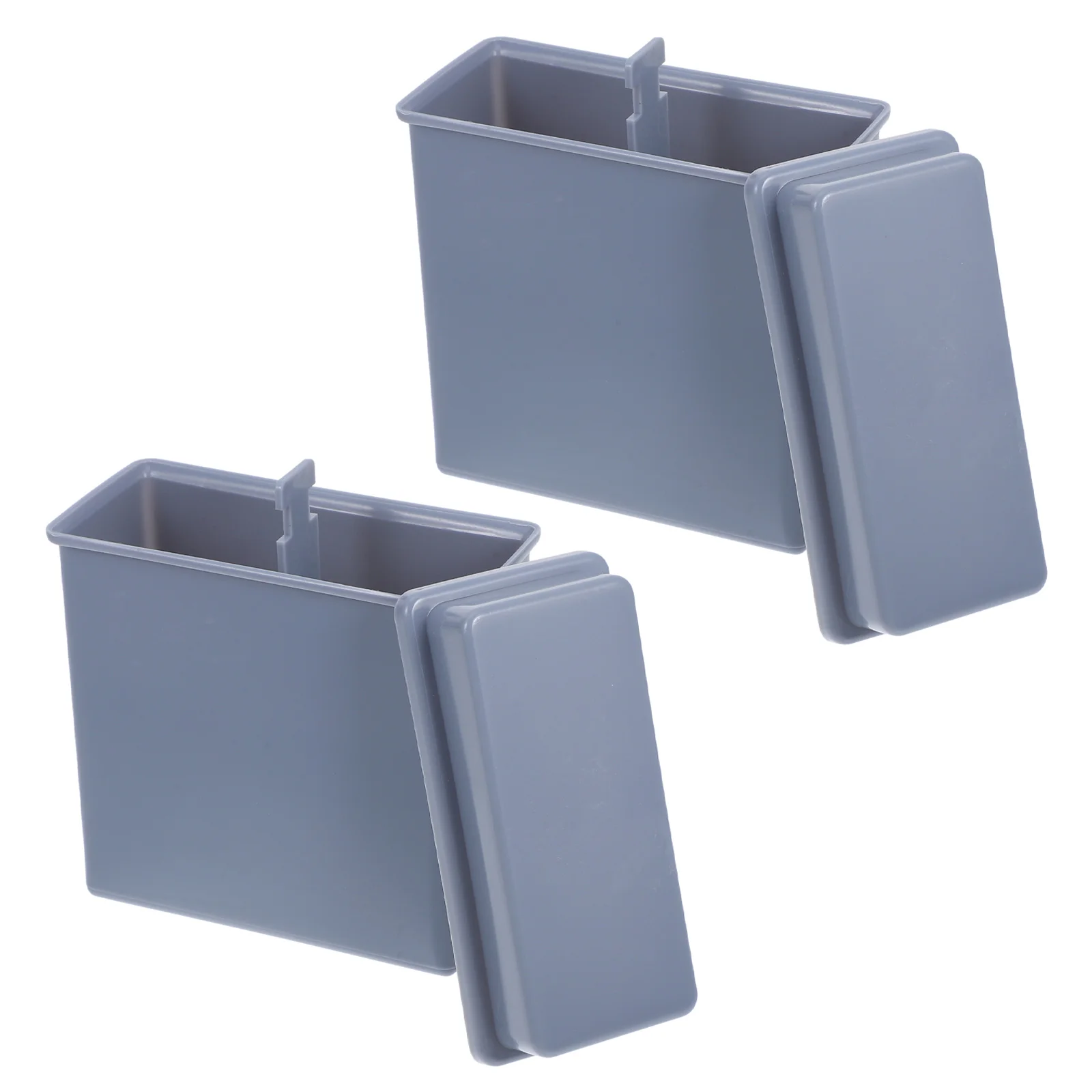 

2 Sets Slide Staining Rack Lab Equipment Microscope Grey Glass Storage Plate Child