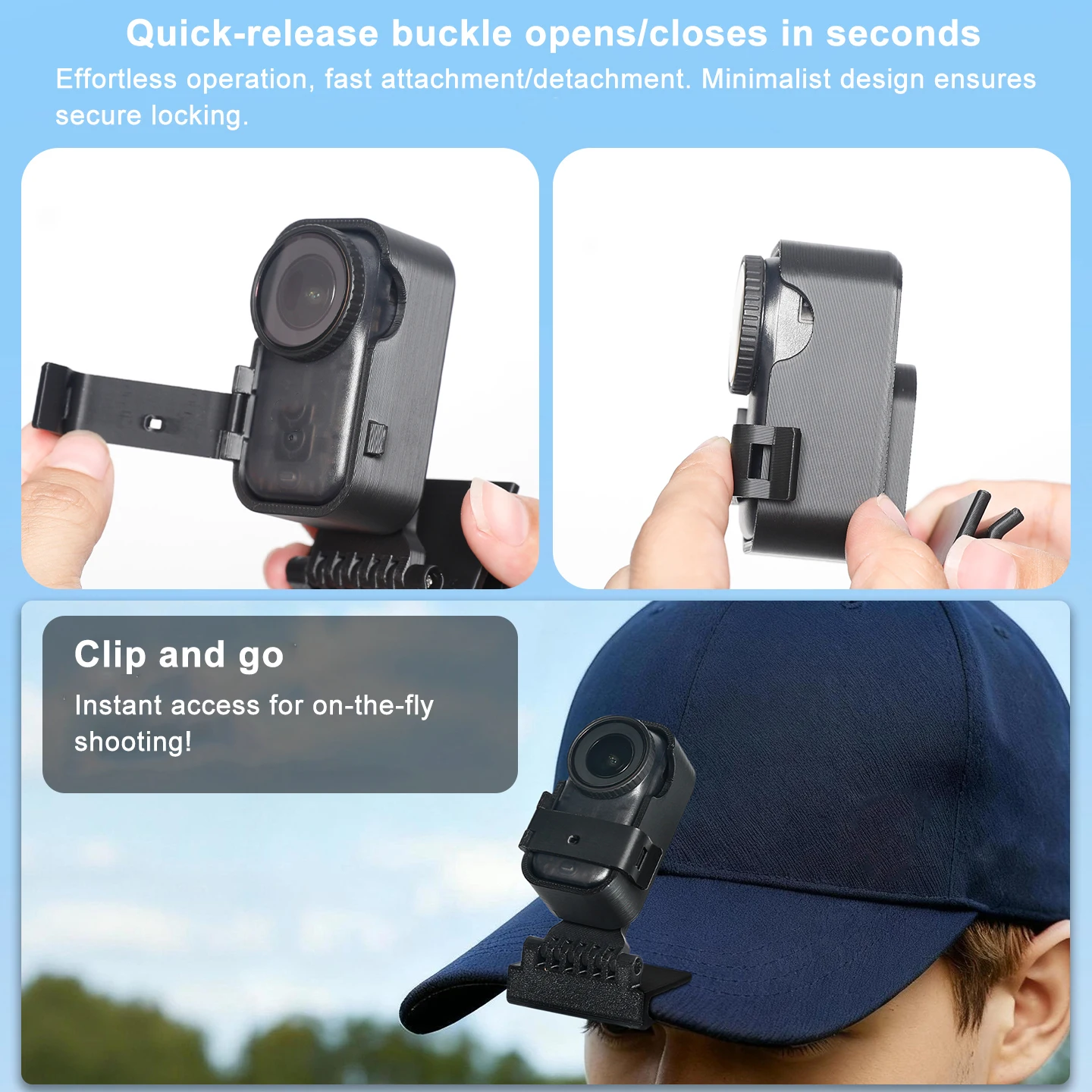

Camera Hat Clip for DJI Osmo Nano Baseball Cap Brim clip Fixing Bracket Action Camera Accessories