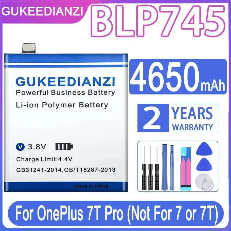 

Для Oneplus 7T Pro не 7 или BLP745 аккумулятор мобильного телефона надежный источник питания 4650 мАч