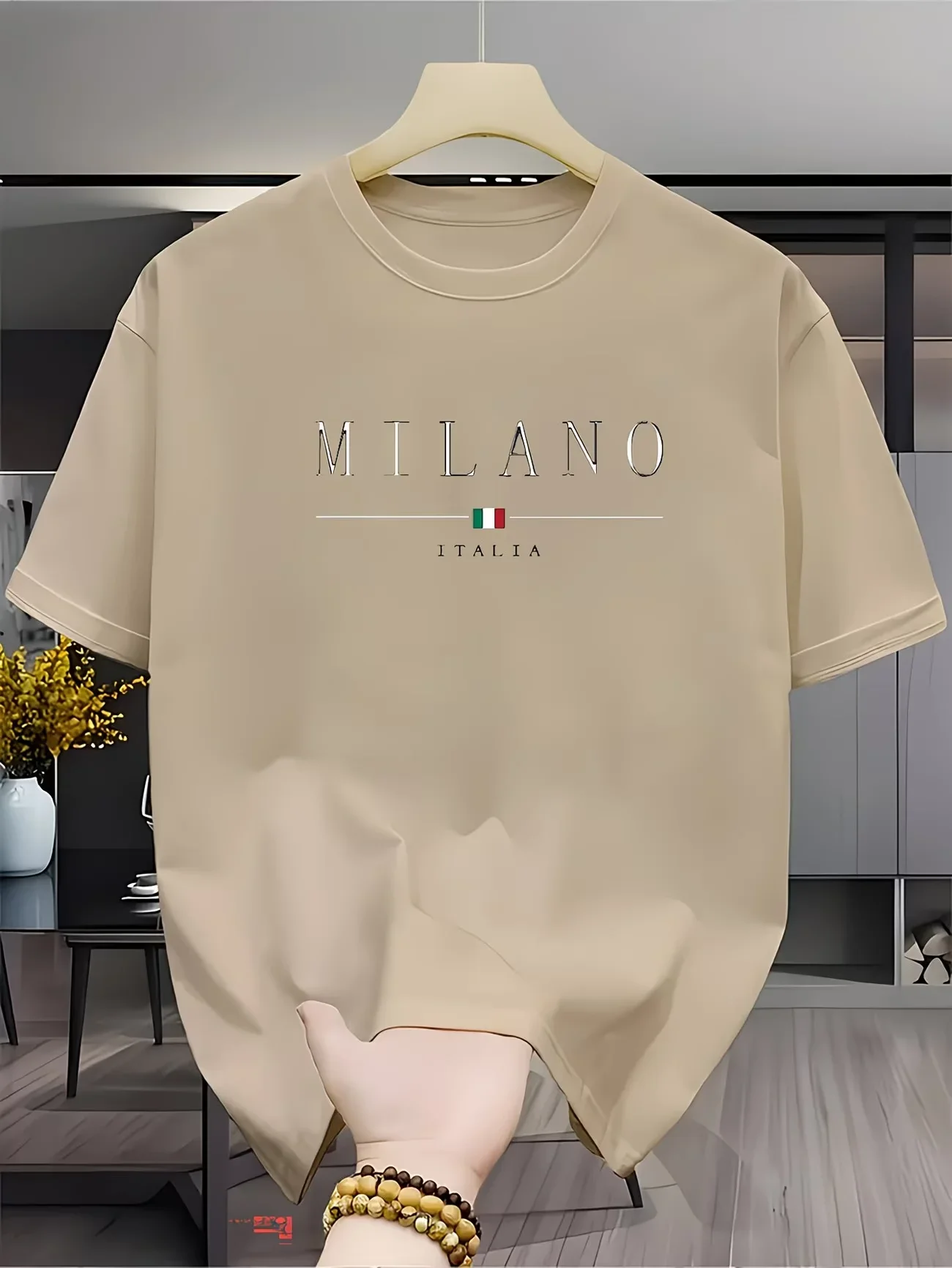 

Summer men's casual loose pattern printed sports comfortable round neck short sleeved T-shirt topt shirt for menpalm angels t sh