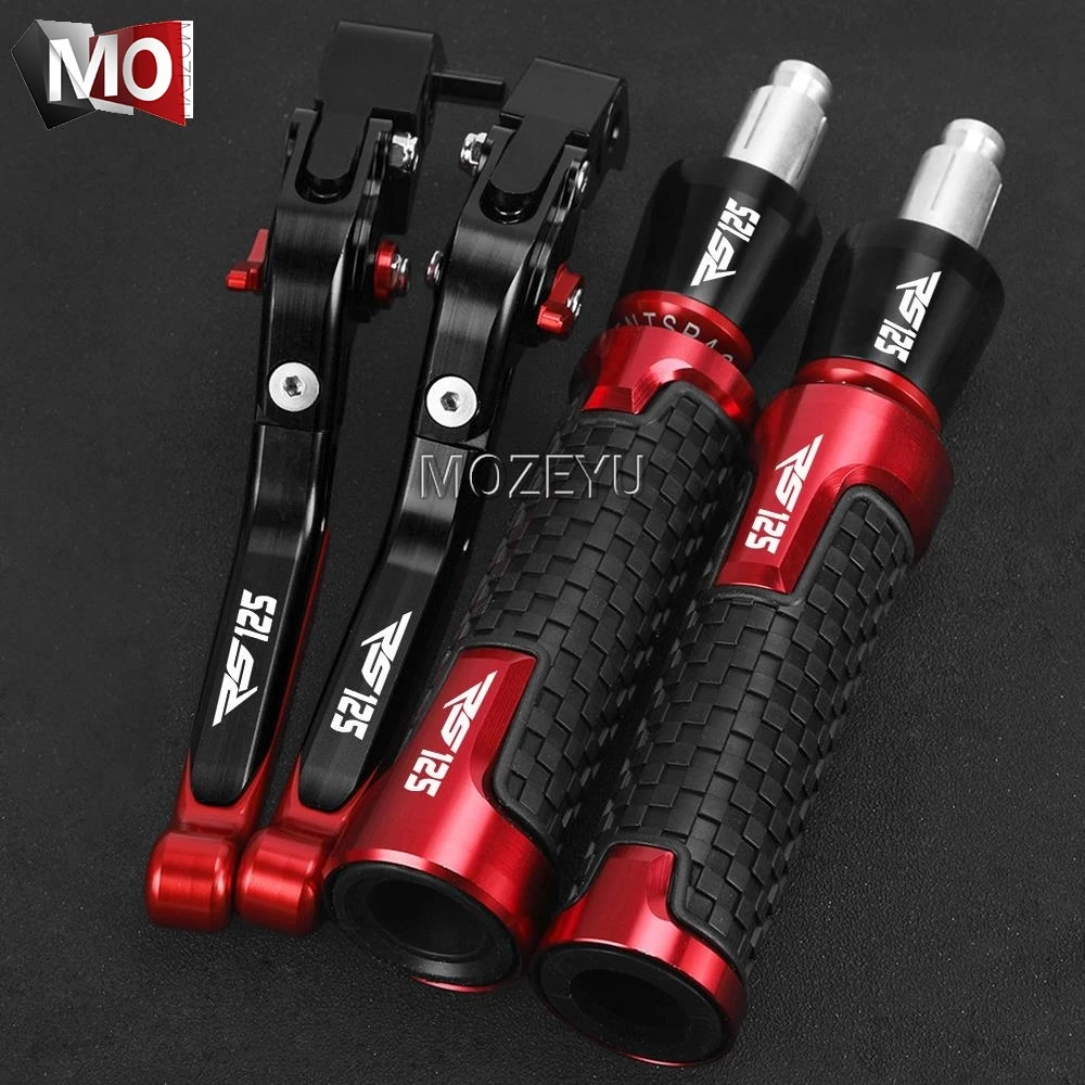 

For APRILIA RS125 RS 125 2006 2007 2008 2009 2010 Motorcycle Adjustable Brake Clutch Levers Hand Handlebar grips ends plug Cap