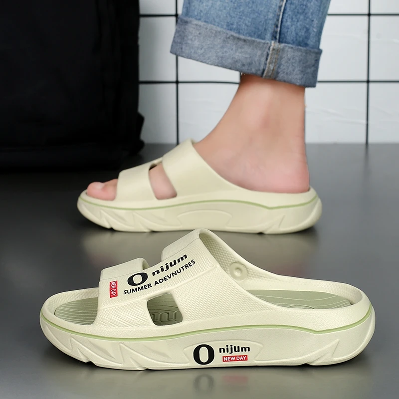 Nuevas Pantuflas de Verano para Hombre, Sandalias de Playa para Interiores, Sandalias Suaves de EVA para Exteriores, Chanclas para Hombre y Mujer, Pantuflas Casuales para Baño