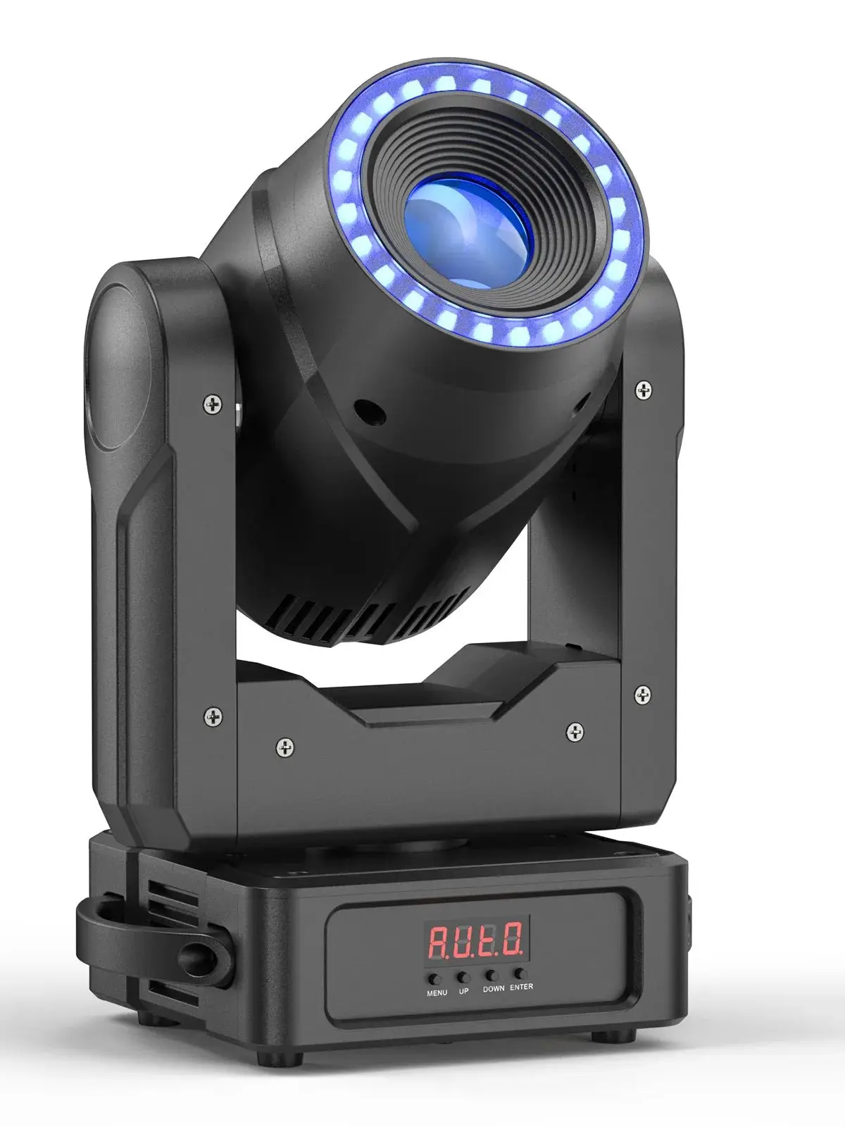 U'King 120W Fokussierendes Moving Head Licht DMX Bühnenlicht mit Halo-Streifen 7Gobos 7Farben 3 Prismen RGBW LED-Strahler für DJ Disco