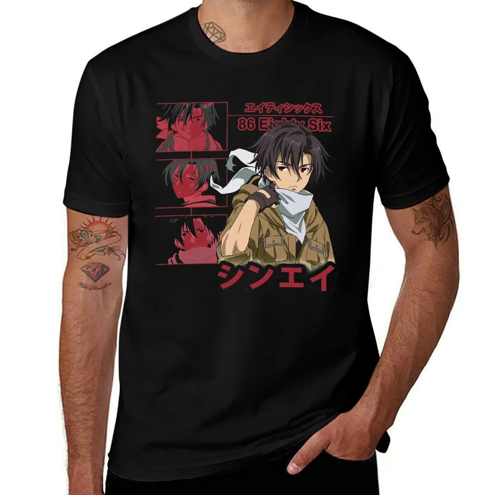 86 Eighty Six Shinei Nouzen Shin Decisive T-Shirt Casual Pattern Print Tee Shirt T-Shirt
