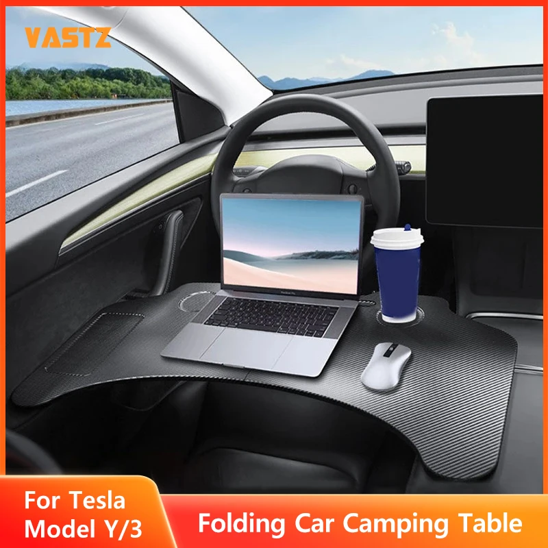 

Folding Car Steering Wheel Board Laptop Foldable Desk Mount Eating Drinks Tray Holder for Tray Table for Tesla Model 3 Model Y