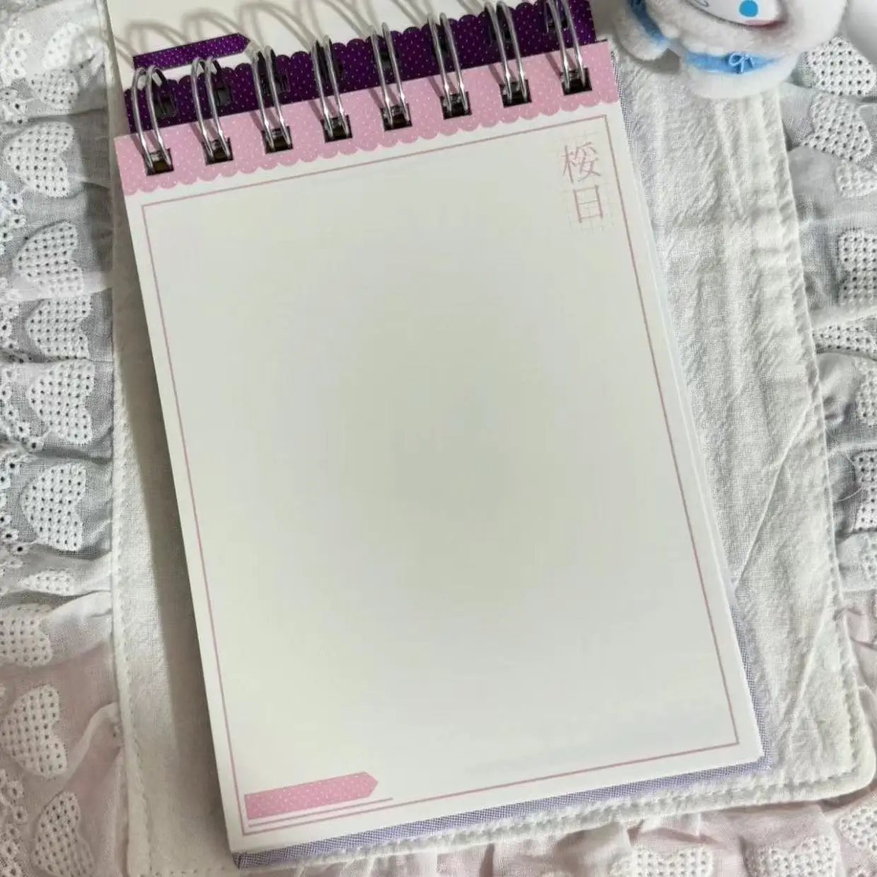Kawaii Anime Cartoon Notebook Idol Material A6 Spiral Notebook High-Value Cute Japanese-Style Girl Student Journal Scrapbook