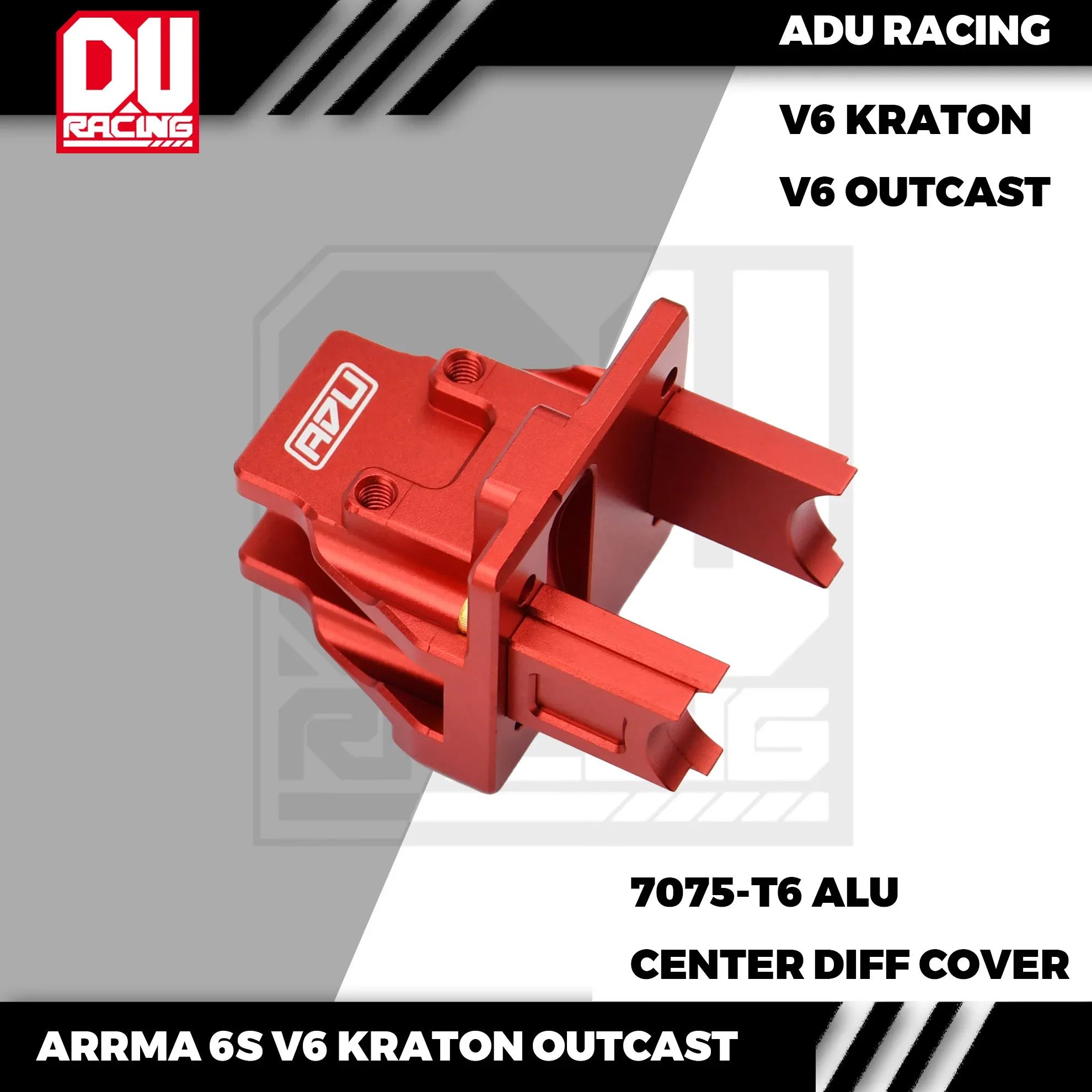 

ADU Racing CENTER DIFF GEAR COVER CNC 7075 T6 ALUMINUM FOR ARRMA 6S V6 KRATON OUTCAST