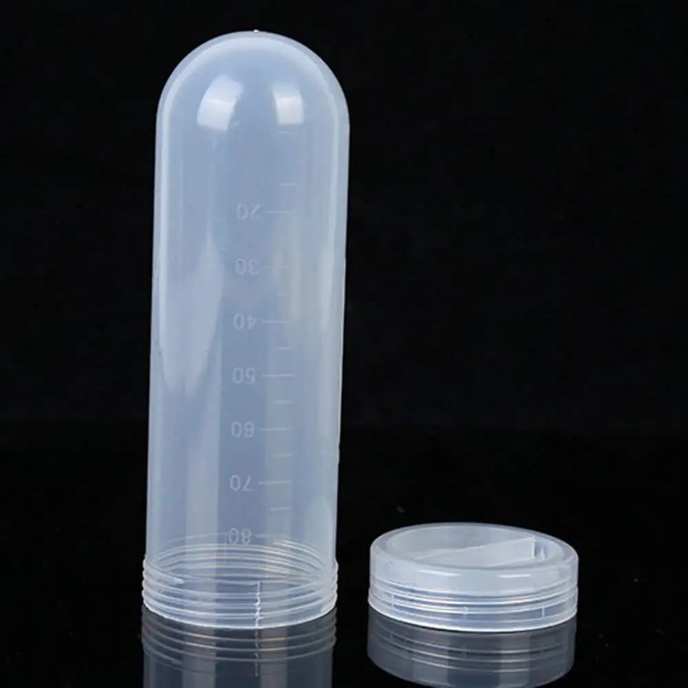 Kunststoff-Zentrifugenröhrchen mit klarer Skala, 100-ml-Reagenzglas mit Schraubverschluss, Graduierung, EP-Probenröhrchen, Durchmesser 38 mm, 10 Stück/Packung – Detail 3