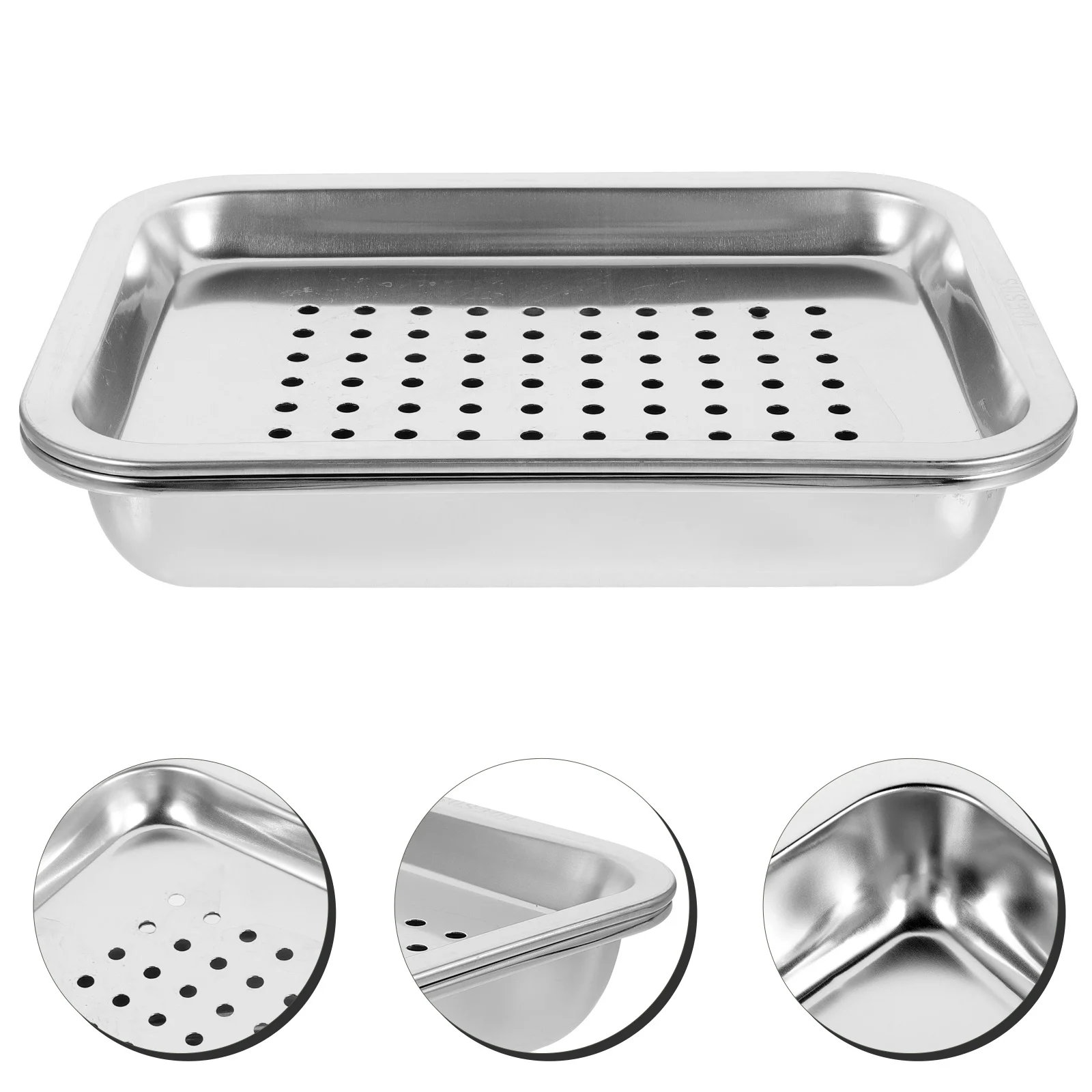 

Stainless Steel Germination Tray Kit 27x20x5 Rectangle Tea Cup Plate Drain Board Stackable Metal Teacup Tray Kitchen Accessories