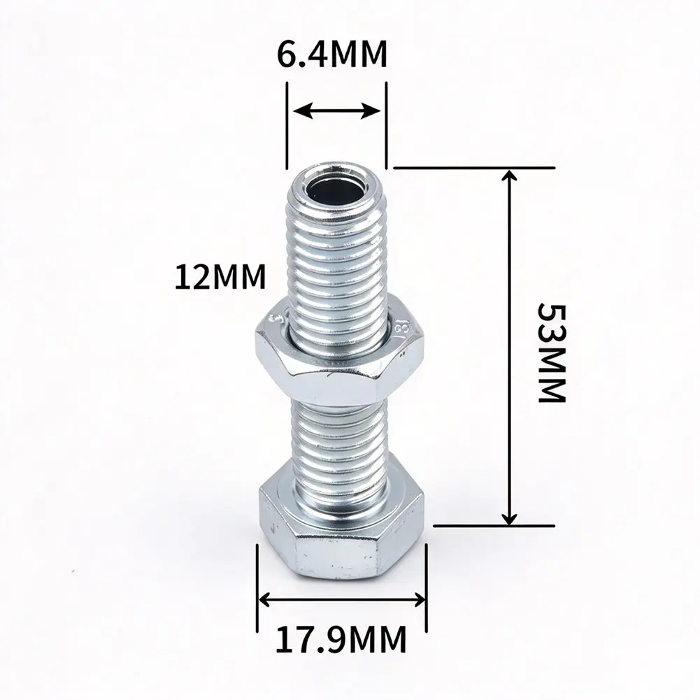 10pcs/set 12mm Hollow Threaded Rod Terminal For Gym Cable Steel Screw Rod High Level Pull-down Fitness Equipment Accessories