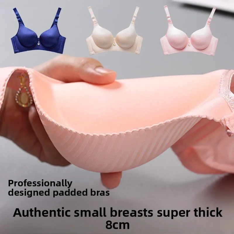 

Комплект экстремального бюстгальтера пуш-ап 8 см для небольшой груди — беспроводной кружевной бюстгальтер с глубоким вырезом, комплект трусиков без зазоров | Подъемник и улучшение чашки A/B