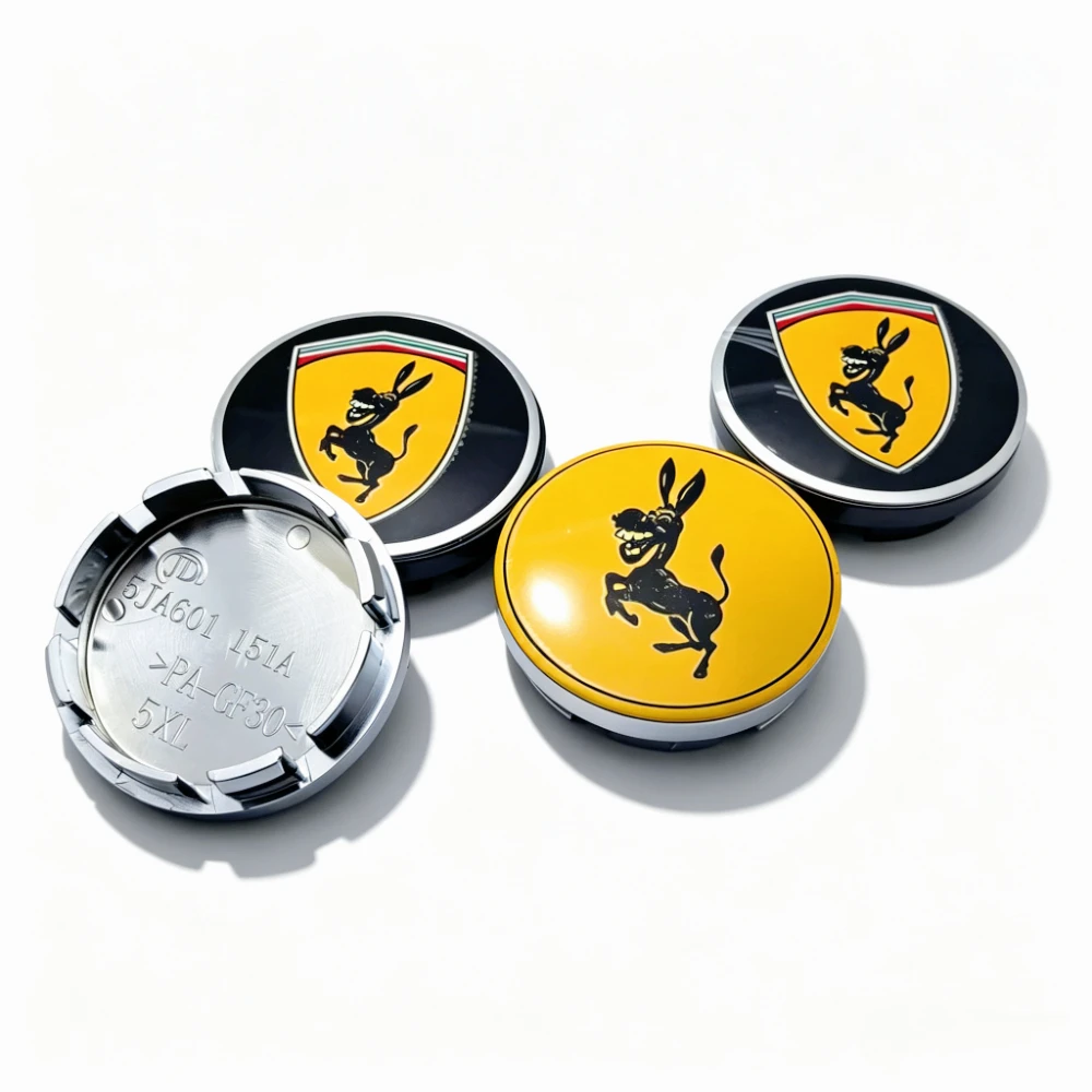 4pcs Donkey Emblem Car Wheel Center Caps Hub Cap O.D 56MM Clips 51MM Wheels Hubcaps Donkeys Badge Rim Dust Cover Car Accessories