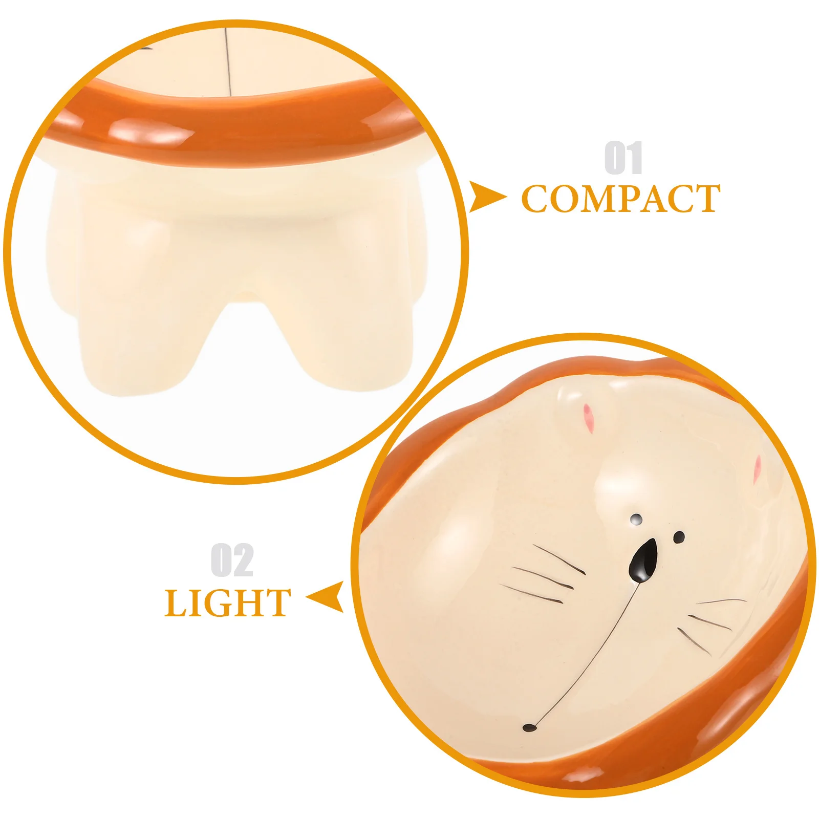 

Pet Raised Cat Food Bowl Elevated Ceramic Bowls For Indoor Cats Non-Slip Reusable Durable Easy Food Water Bowl