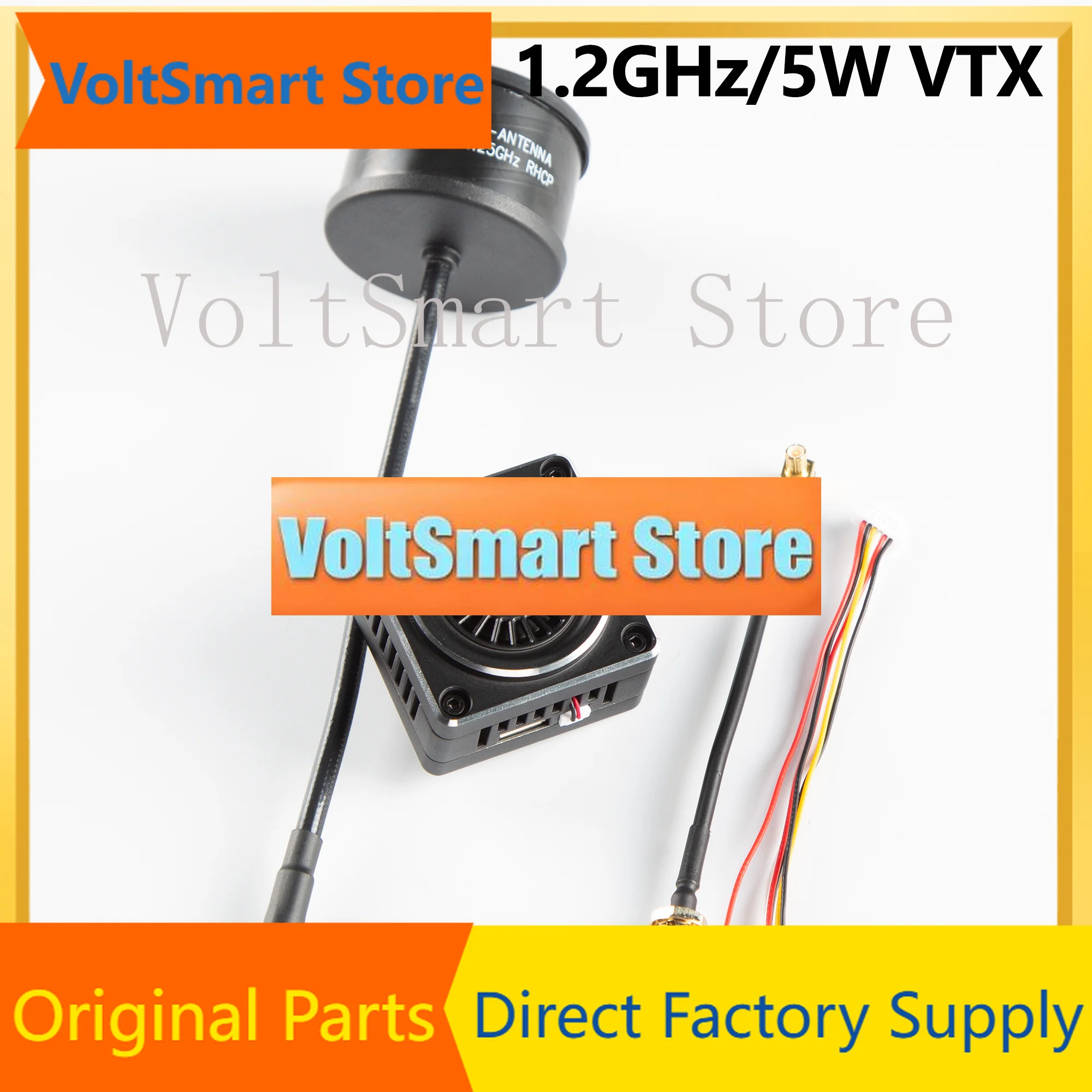 VoltS3.3GHz 5W 16CH 25mW-5000mW Video Transmitter 1.2Ghz-1.7Ghz 5W VTX 9CH Support 2S-8S Battery With Heat Sink&Fan For RC Quadc