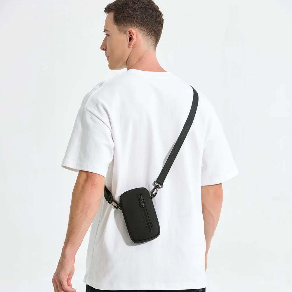 Mini Chest Bag for Men Women Casual Sling Shoulder Crossbody Pack Nylon Waterproof for Outdoor Running Cycling Travel Phone Bags