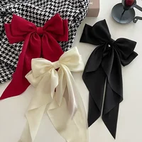 3pcs Solid Color Minimalist Bow Hair Clip,Bowknot Hair Clip,Retro Hair Clip Silk Hair Band,Elegant Hair Accessory for Dailywear - Image 5