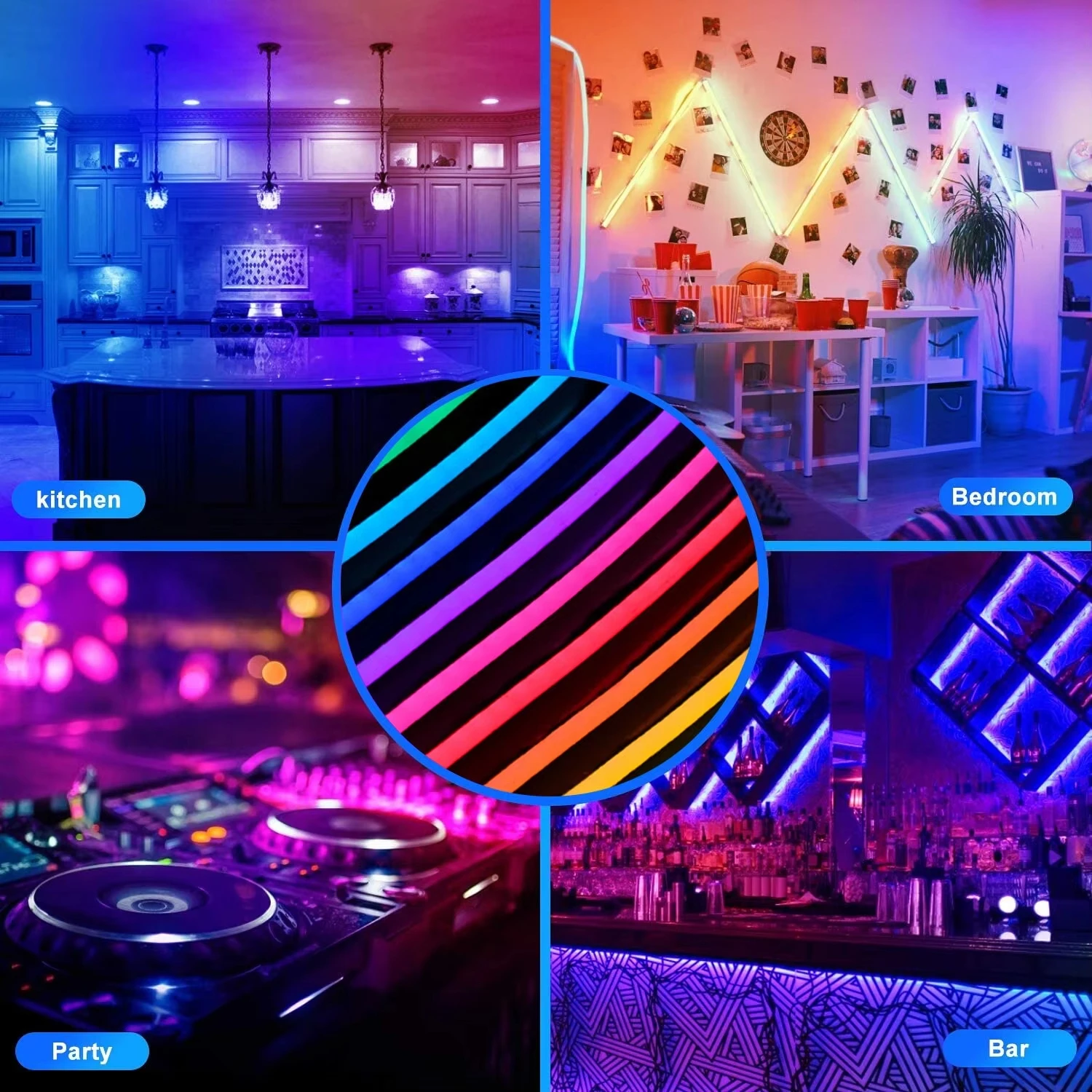 3Meters 5V USB Power Neon LED Flexible Silicone Light RGB Strip Remote Control Waterproof Flexible Sign Rope Tupe Decor for Room