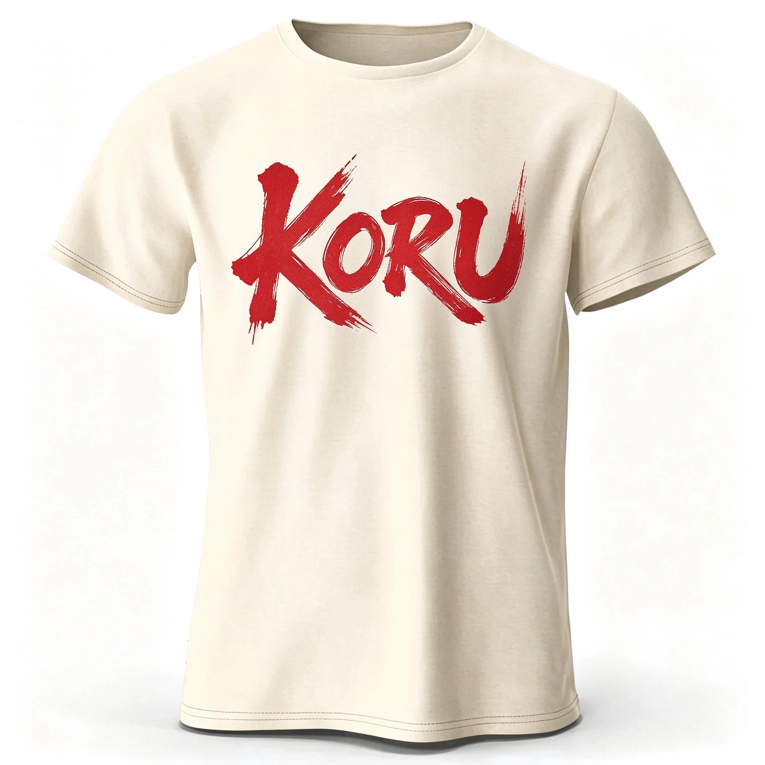 Red Brush KORU Graphic Unisex T Shirt Summer Casual Short Sleeve Vintage Streetwear Tees Tops