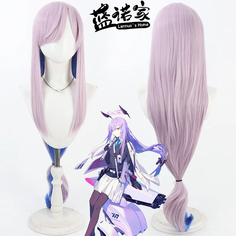 

Аниме-игра Blue Archive Shiraishi Utaha Cos, парик для косплея, реквизит для Хэллоуина, синтетические волосы, термостойкое волокно + шапочка для парика