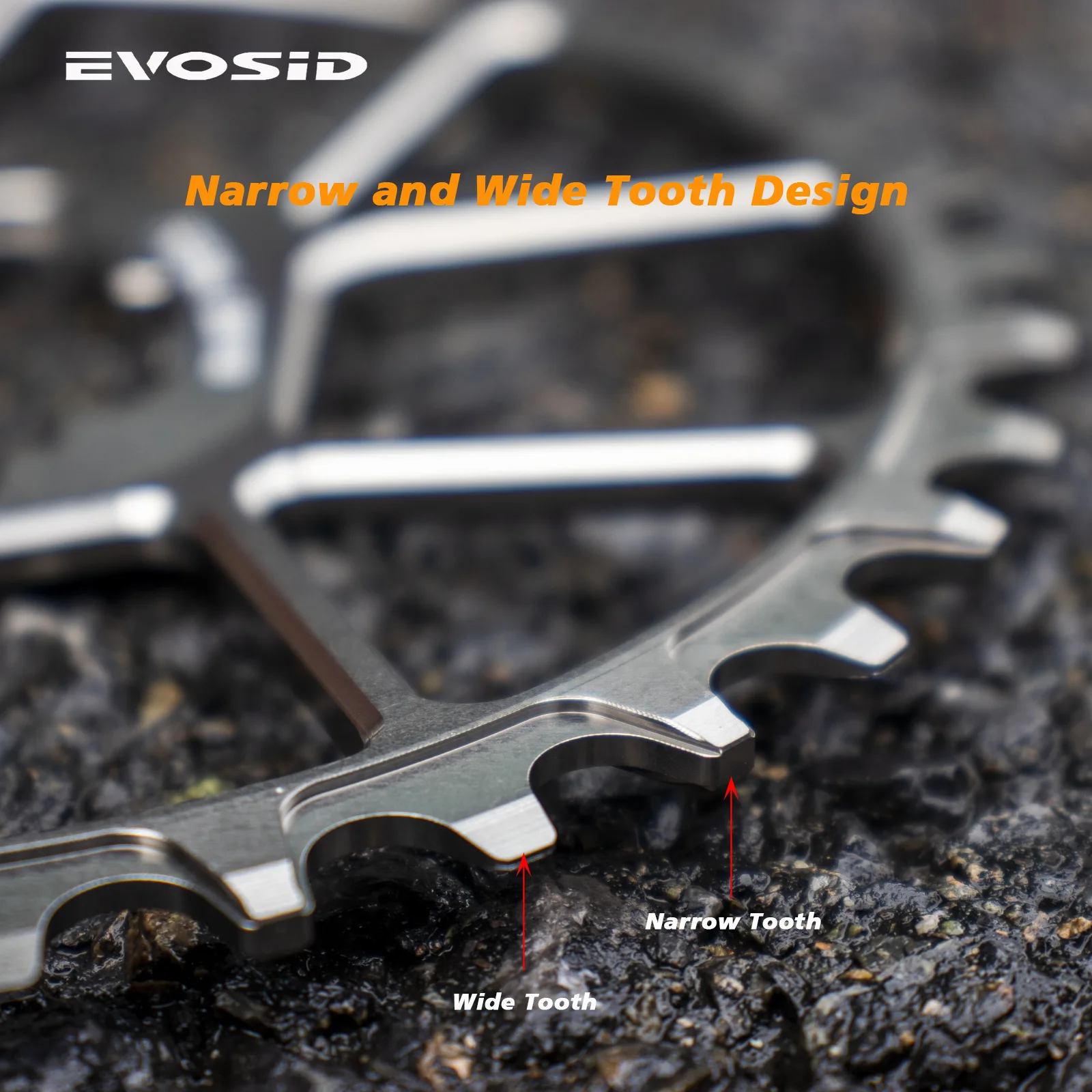 EVOSID Ultralight MTB Bike Chainring 63g Mountain Bicycle Chainwheel 32T 34 36T 38T Three-nail Straight Installation Chain Wheel