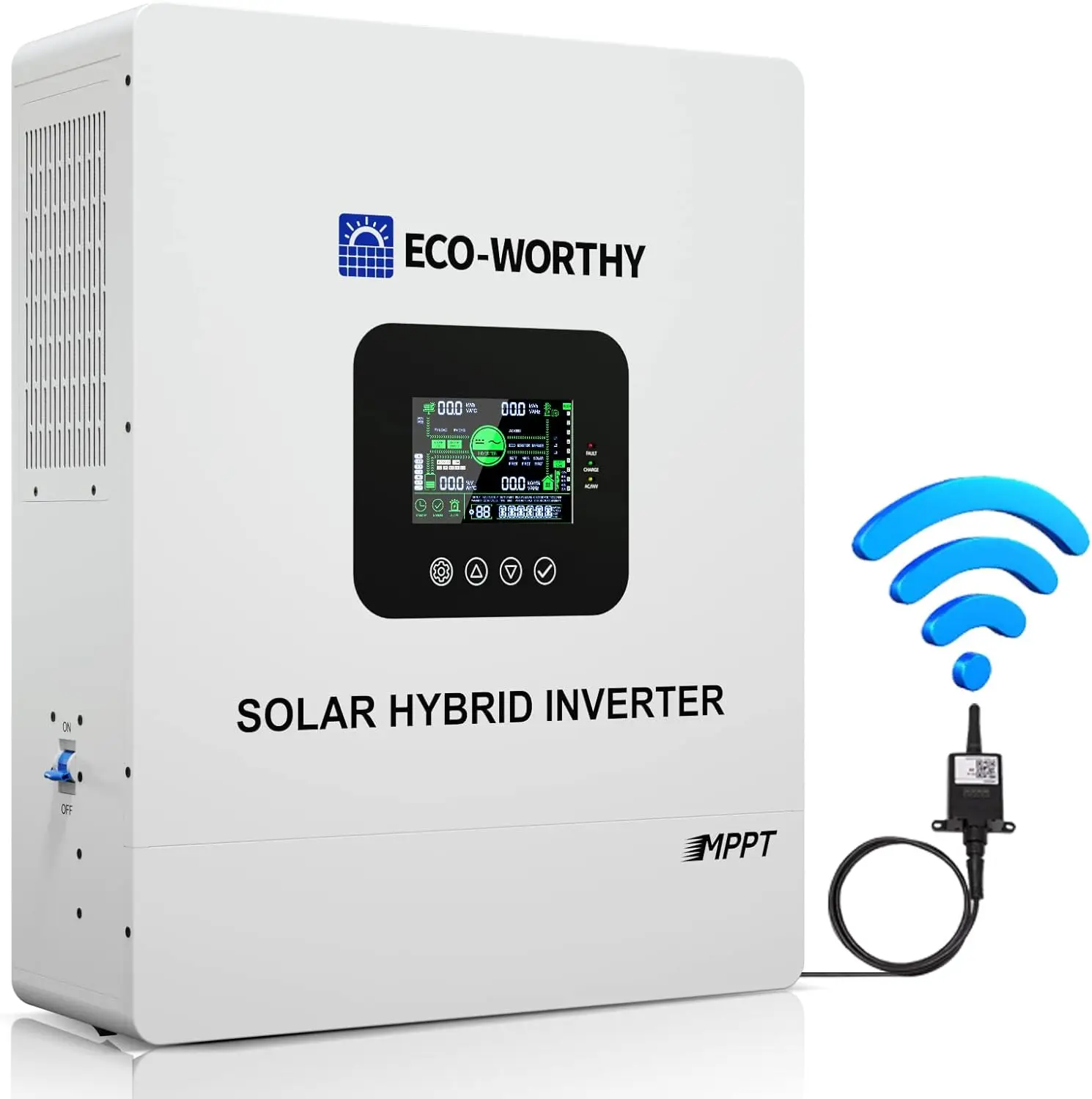 Imagem -02 - Inversor Híbrido Solar com Monitoramento Remoto Inversor de Onda Senoidal Pura Controlador Solar Mppt Adequado para a Maioria das Baterias